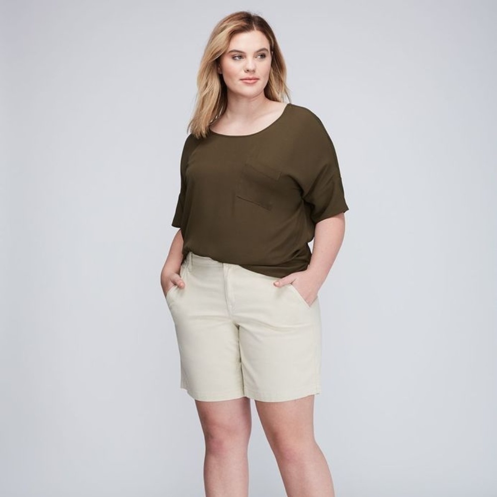 Lane Bryant Khaki Bermuda shorts 16 B7